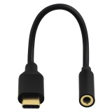 Адаптер HAMA-135717, USB-C мъжко - 3.5 мм аудио жак женско, черен 0