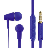 Слушалки HAMA JOY тапи с микрофон 3,5мм жак сини контрол на звука плосък кабел 0